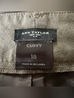 Anne Taylor Brown Pants- sz 18 curvy